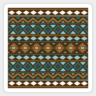 Aztec Essence Pattern Teals Brwn Gld Crm Sticker